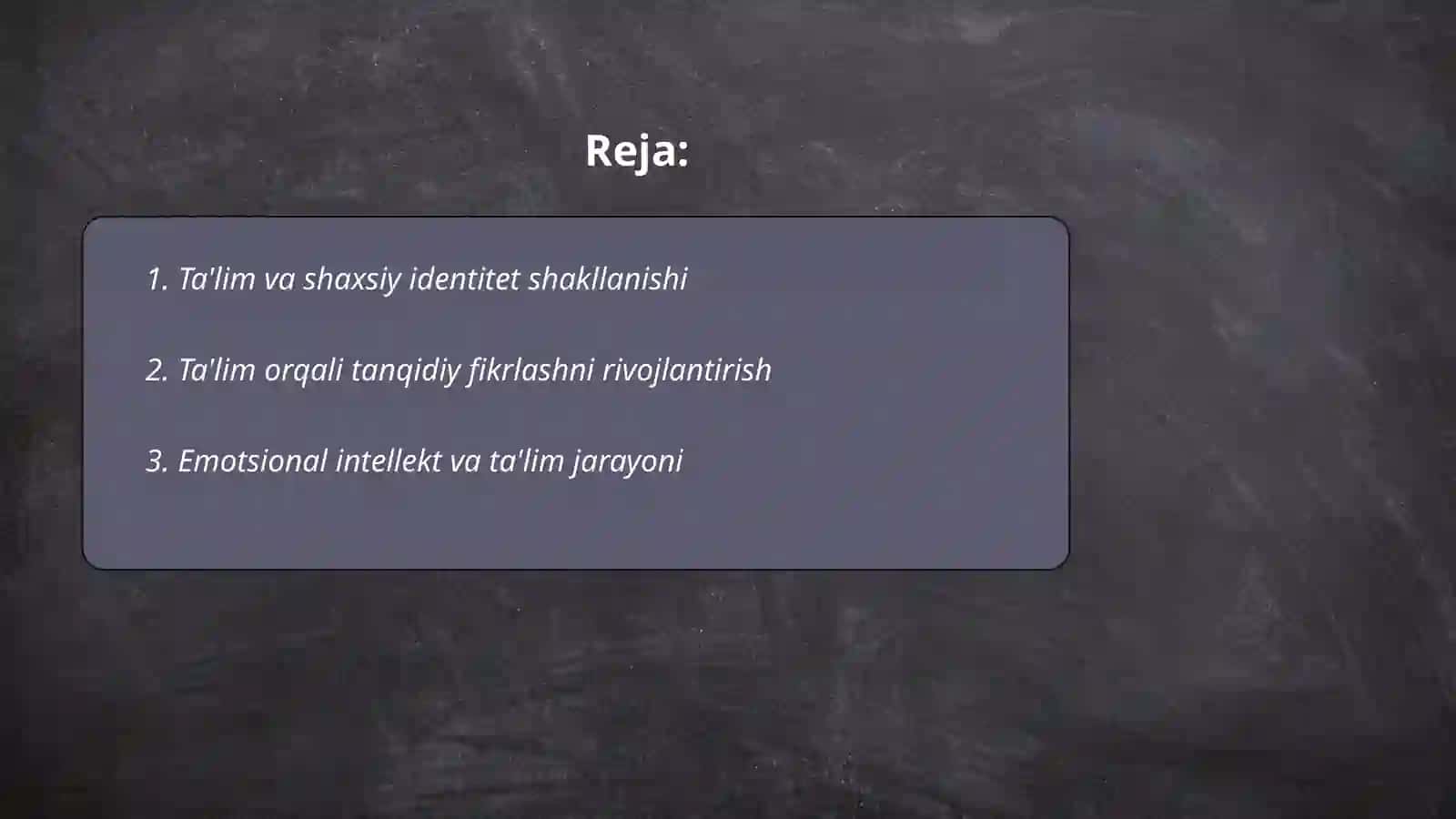 Ta'lim va Shaxsiy Identitet 2