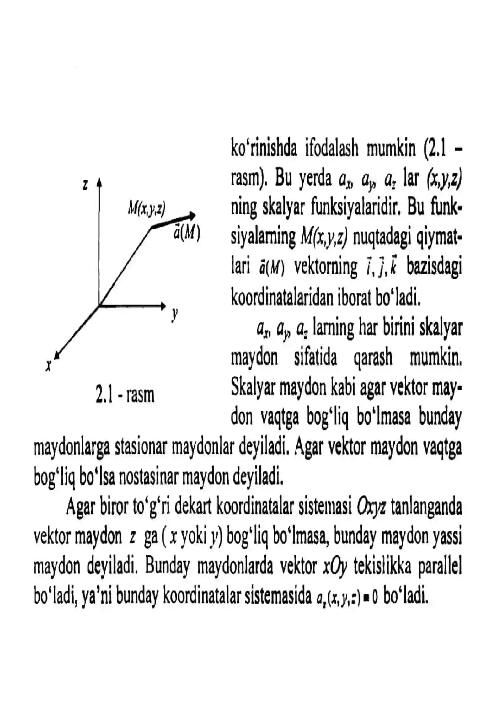 Vektor maydonidagi ikkinchi tartibli amallar 2