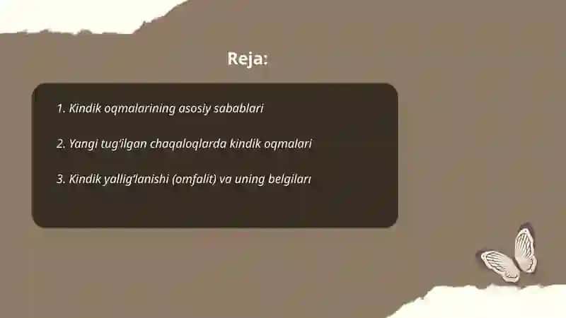 Kindik oqmalari 2