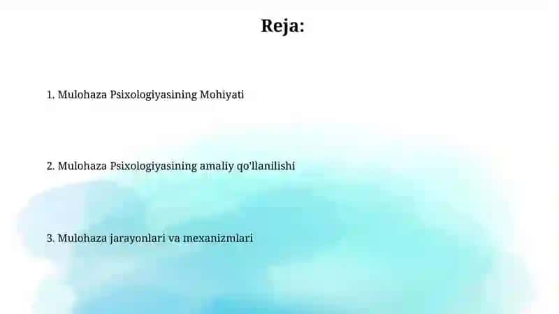 Tafakkur psixologiyasi 2