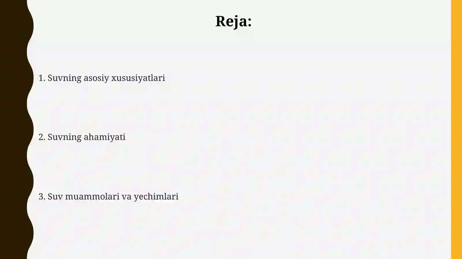 Suvning xossalari 2