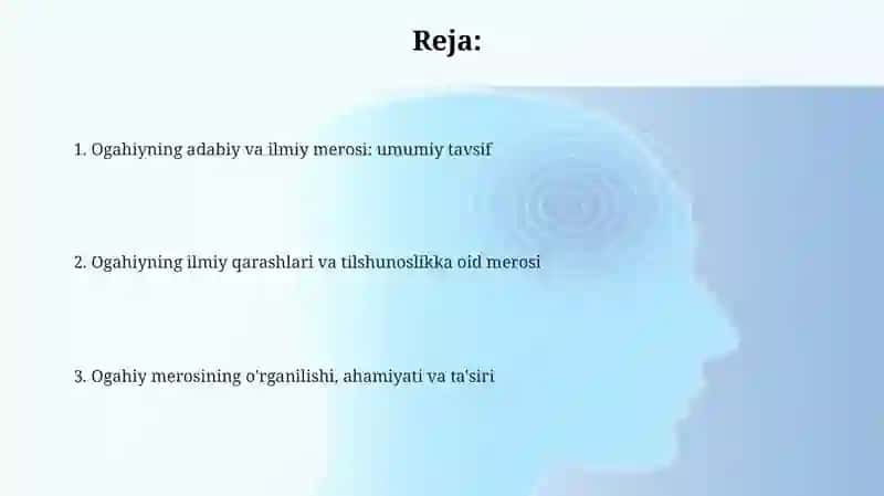 Ogahiyning adabiy-ilmiy merosi 2