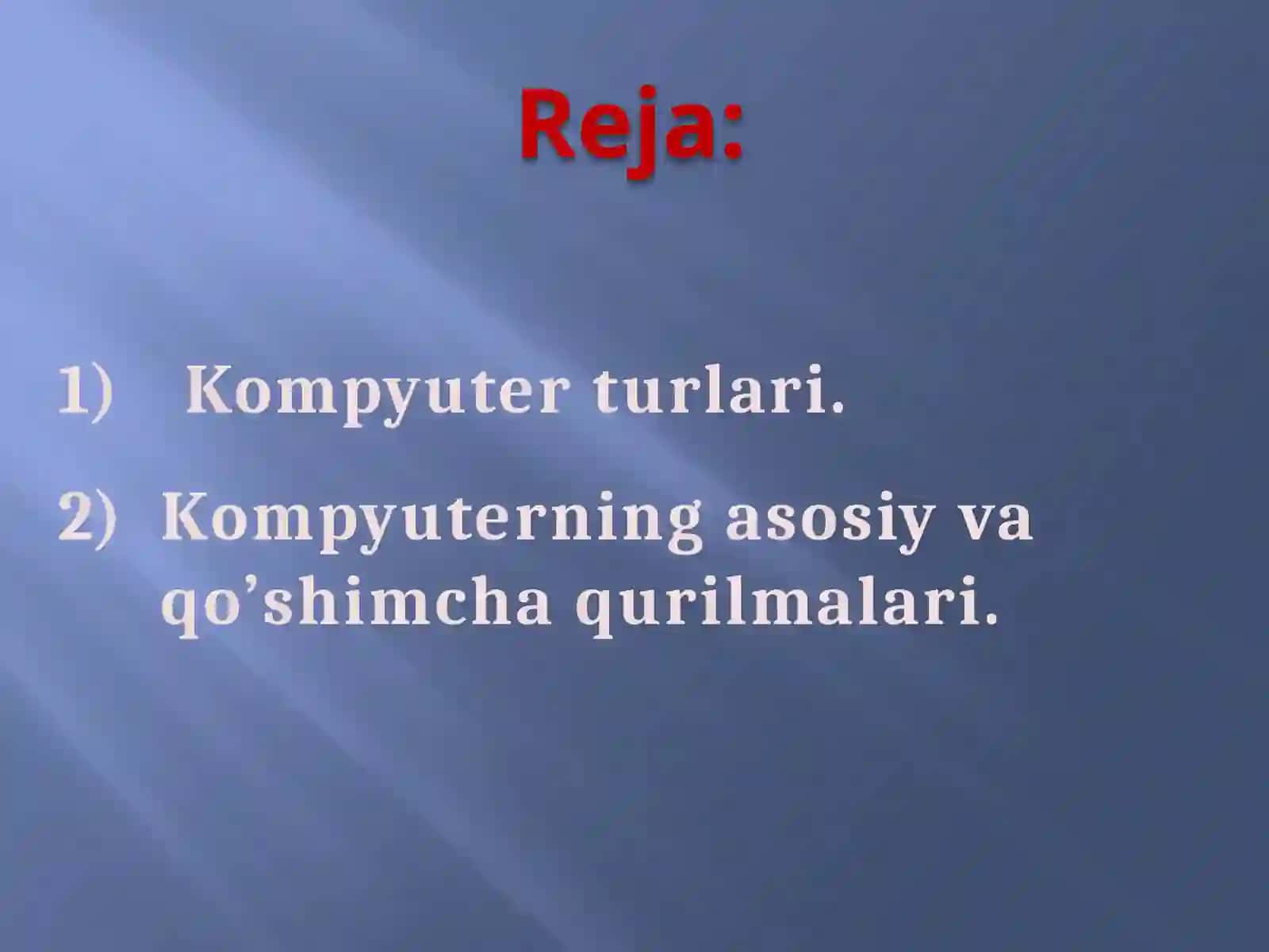 Kompyuterning texnik ta'minoti 2