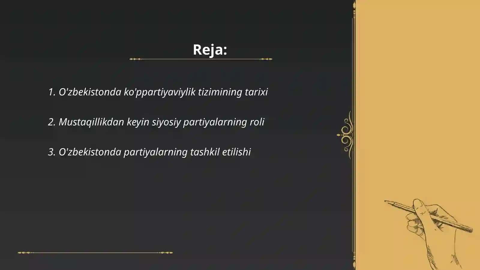 O'zbekistonda ko'ppartiyaviylik tizimining shakllanishi 2