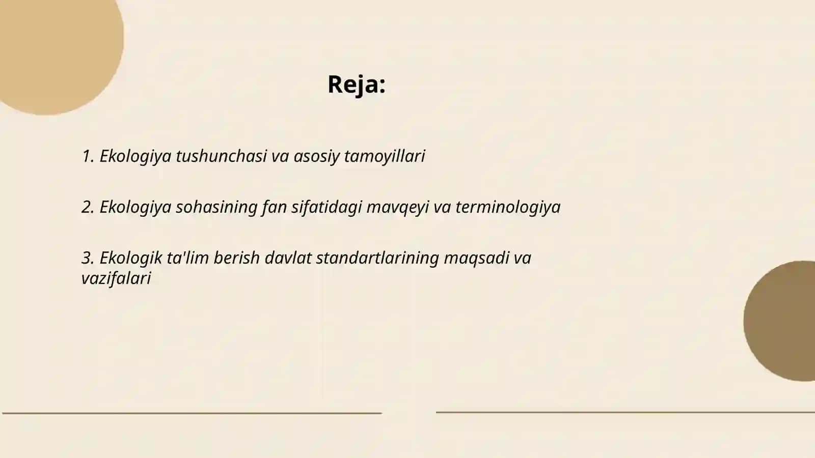 Ekologiya tushunchasi 2