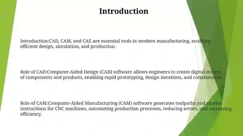 Role Of Cad Cam Cae In Manufacturing 2