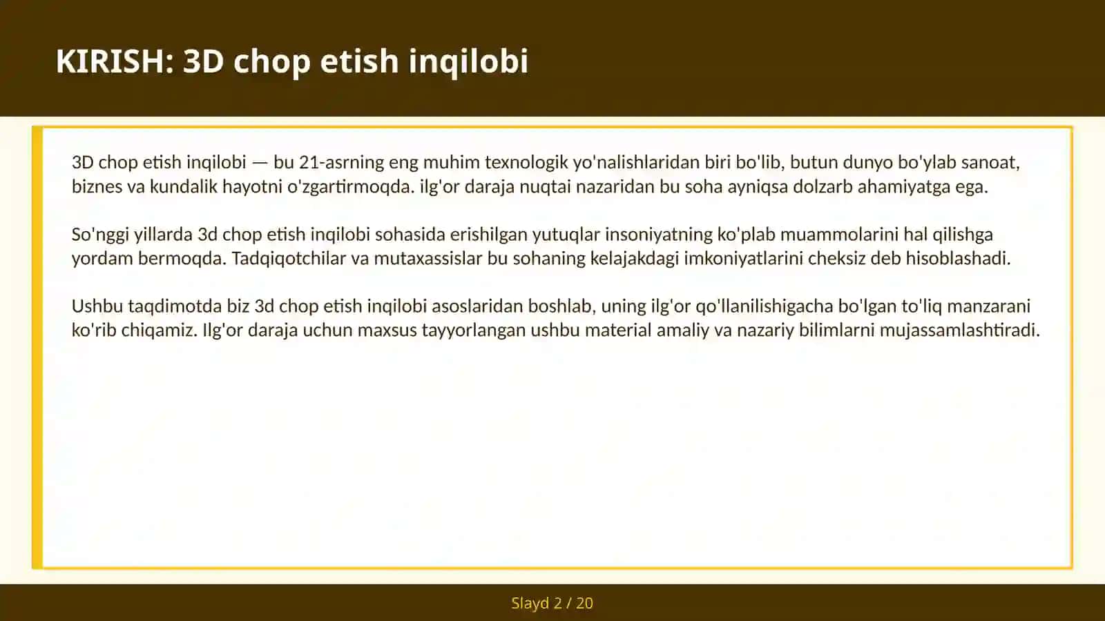 3D CHOP ETISH INQILOBI 2