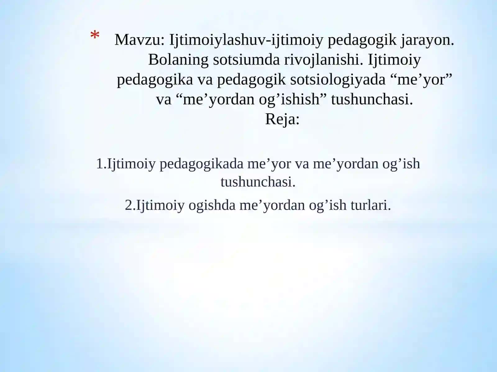 Ijtimoiy pedagogika darsi 2