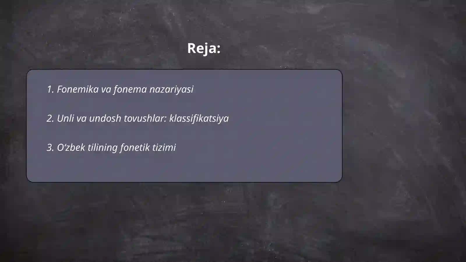 Fonetika bólimi bóyicha 2
