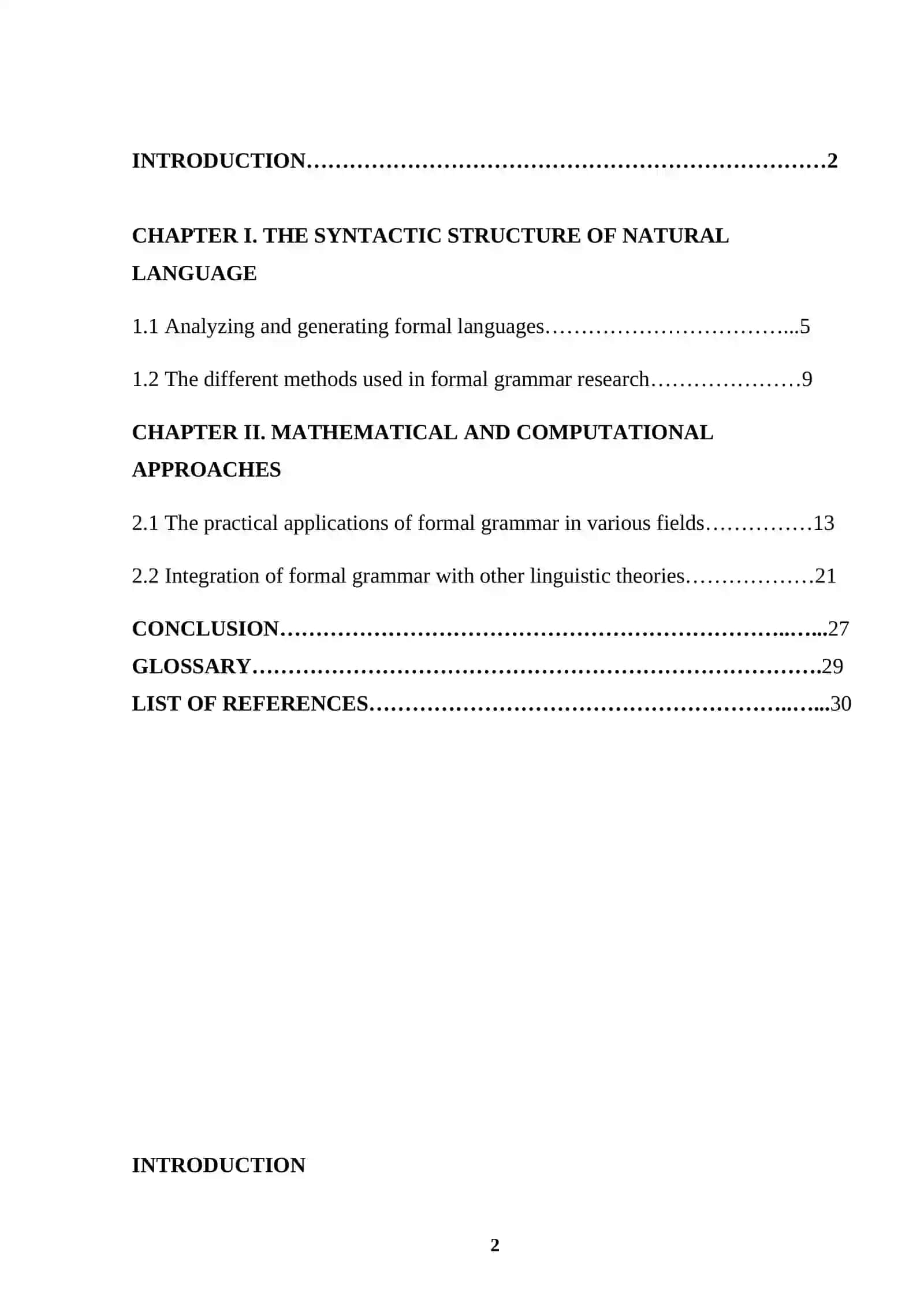 FORMAL GRAMMAR, ITS TASKS AND METHODS OF RESEARCH 2