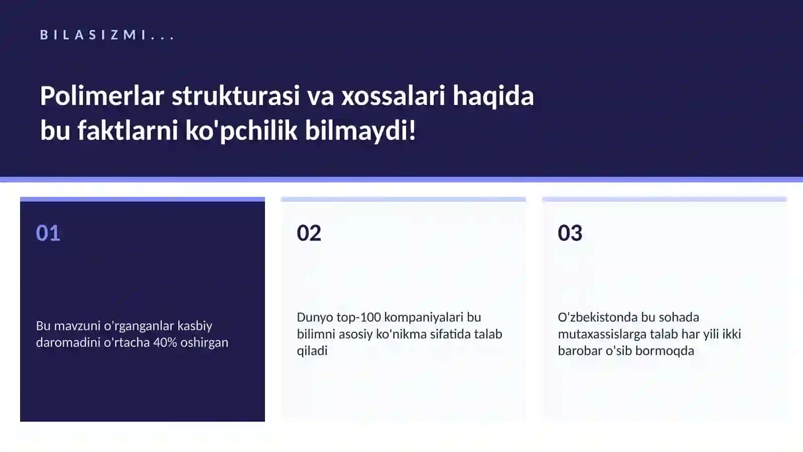 Polimerlar strukturasi va xossalari 2