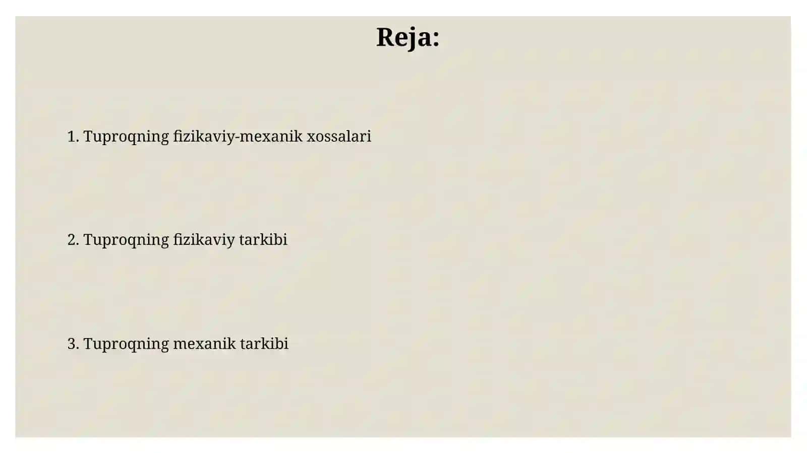 Tuproqning fizik va mexanik tarkibi 2