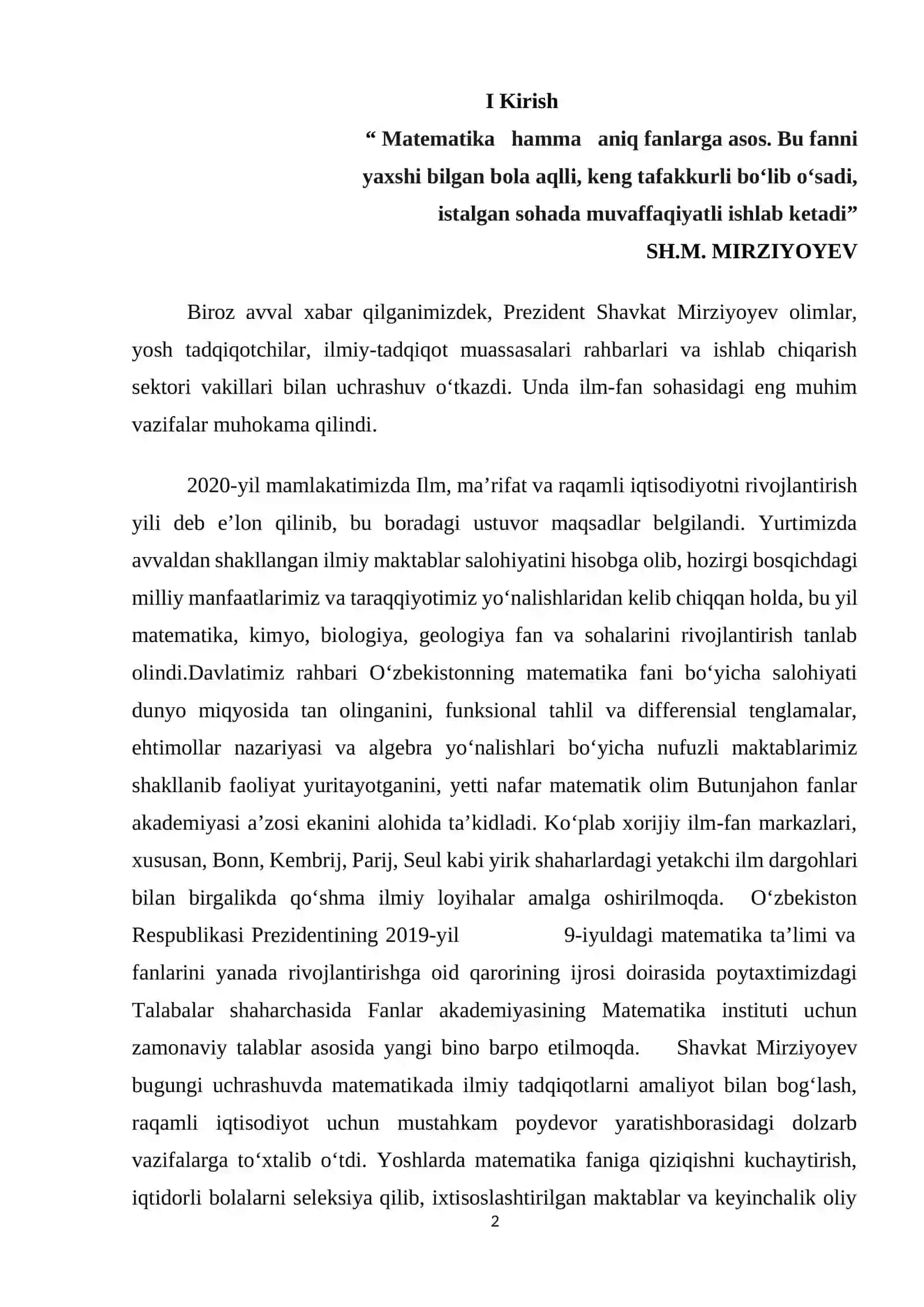 Ko’p o’zgaruvchili funksiyaning yuqori tartibli hosila va differensiallari.. 2