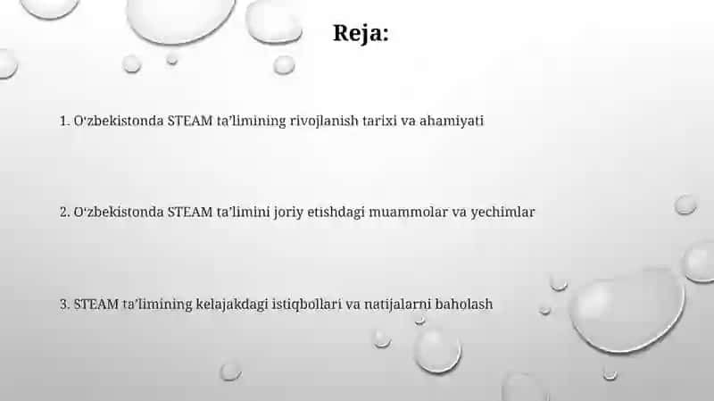 O'zbekistonda STEAM ta'limining rivojlanishi 2