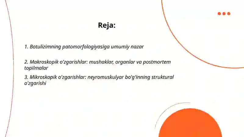 Botulizimning patomarfologiyasi 2