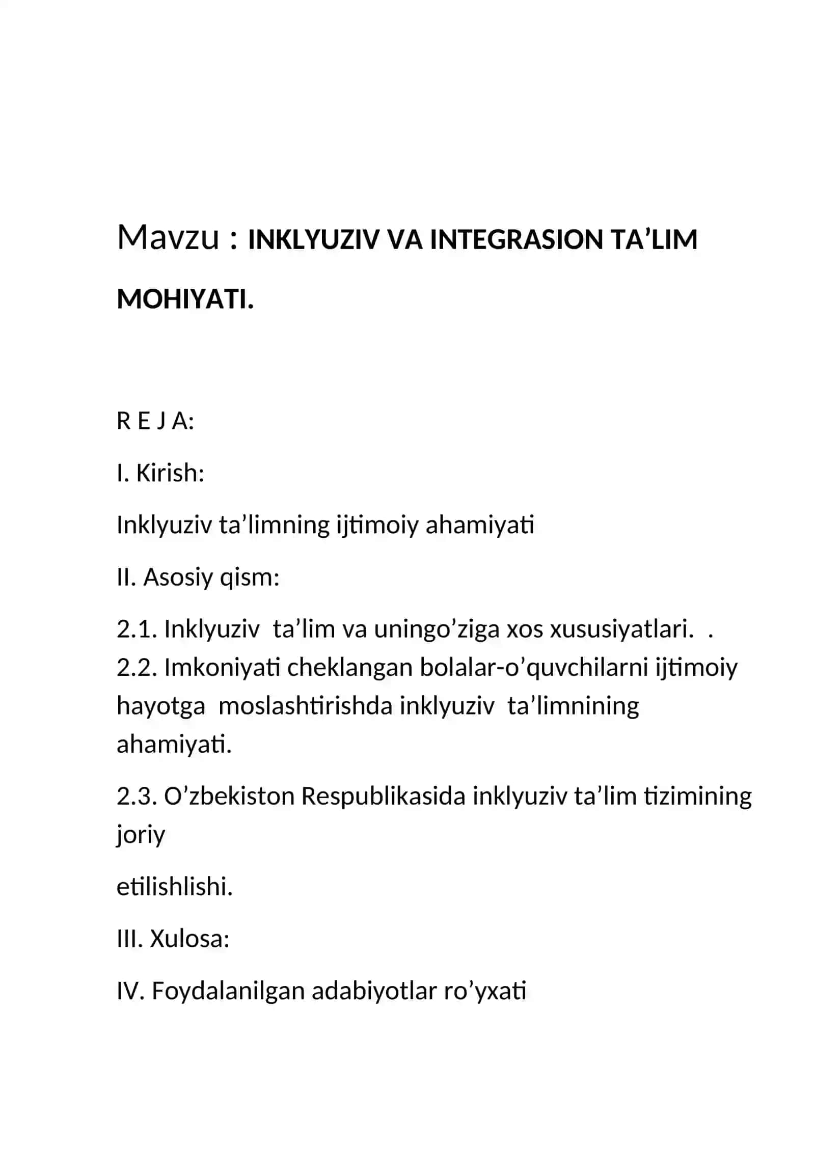 INKLYUZIV VA INTEGRASION TA’LIM MOHIYATI 2
