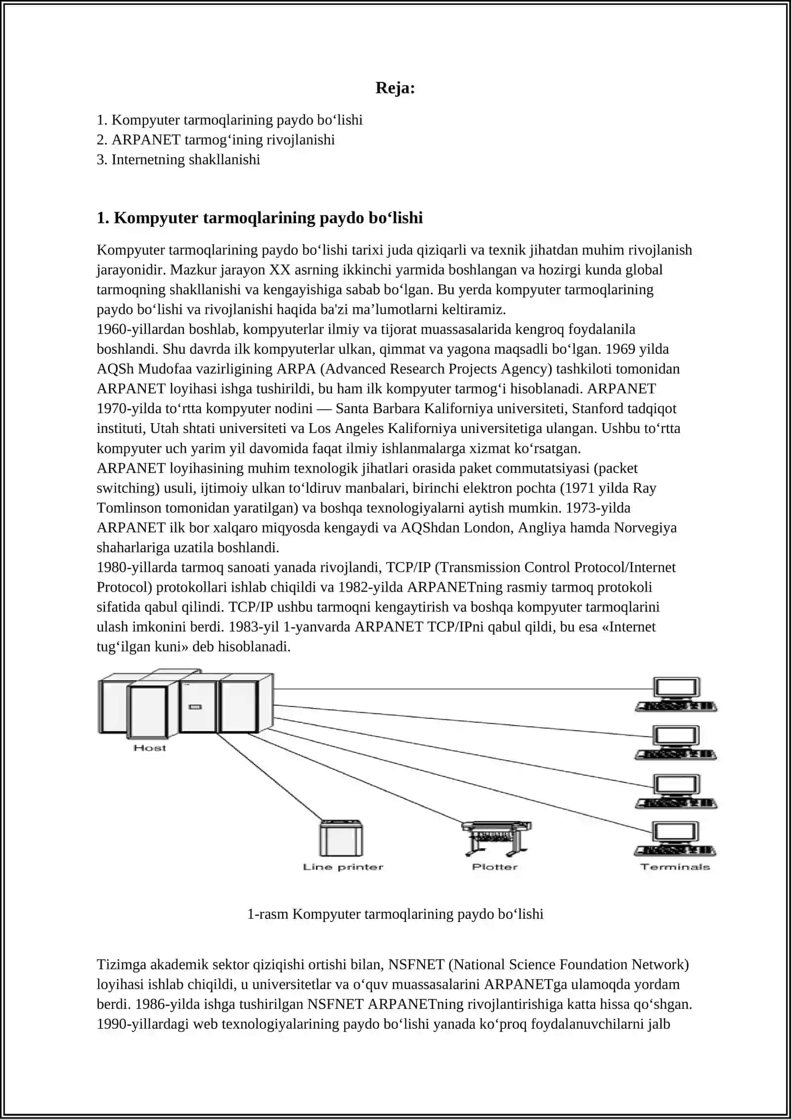 KOMPYUTER TARMOQLARINING RIVOJLANISH EVOLUTSIYASI 2