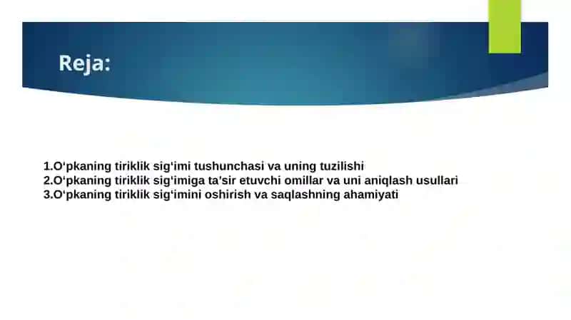 O‘pkaning tiriklik sig‘imi 2