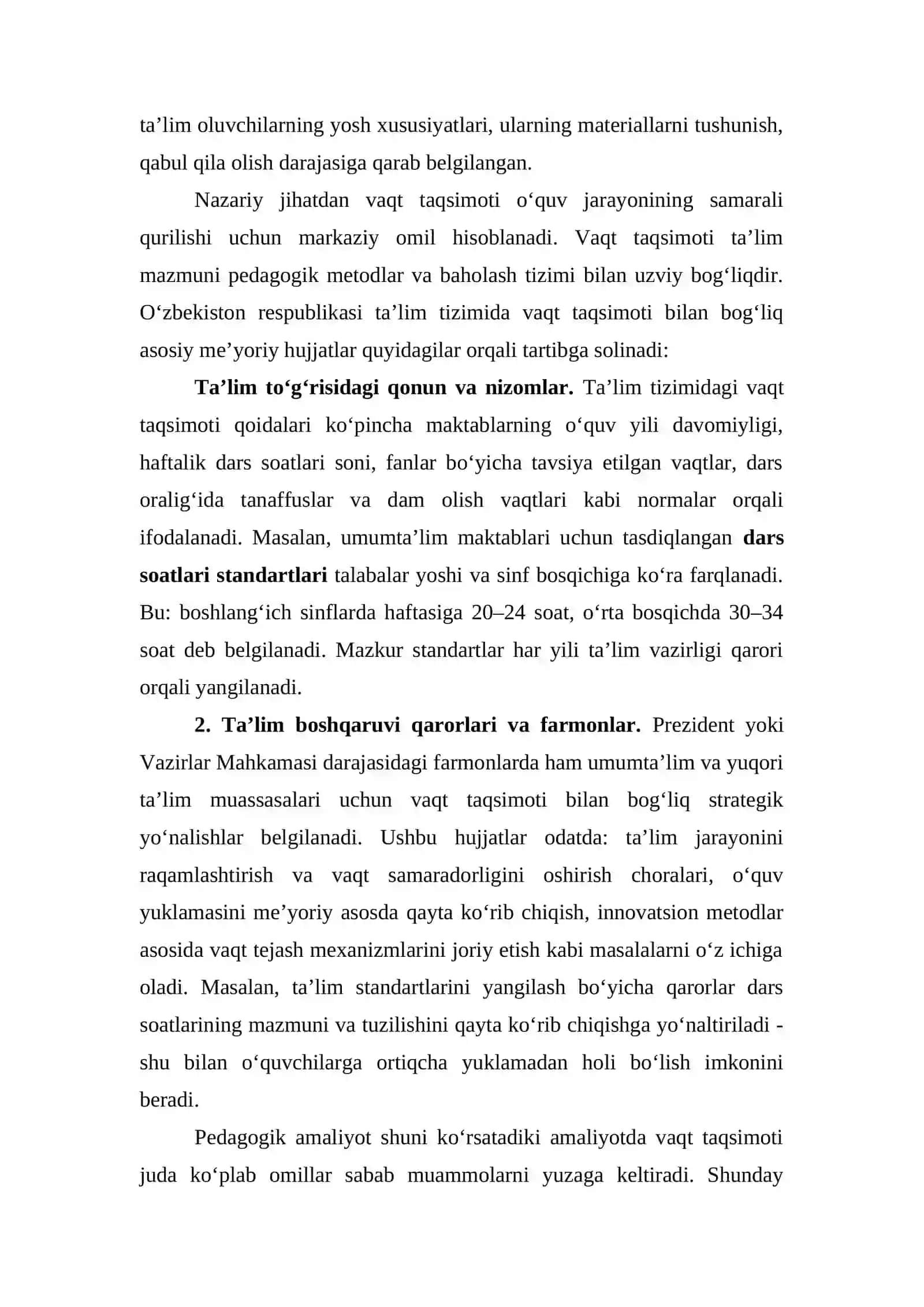 Vaqtni Boshqarish Metodlari Mustaqil ish 2