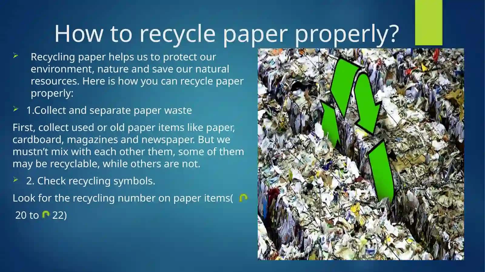 Recycling paper 2