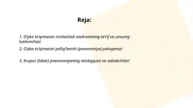 Oʻpka toʻqimasini zichlashish sindromi 2