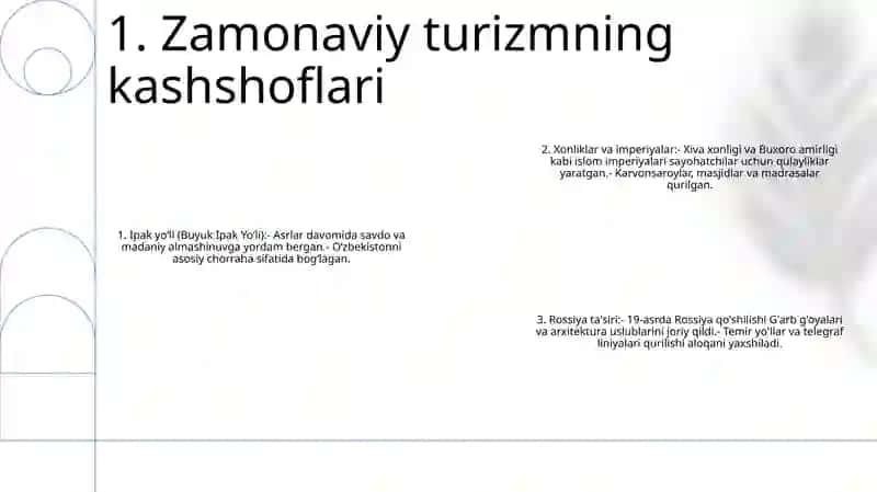Zamonaviy Turizm Rivojlantirish Bosqichlari 2