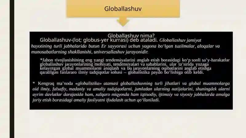 GLOBAL JARAYONLAR VA BARQAROR TARAQIYYOTFALSAFASI 2