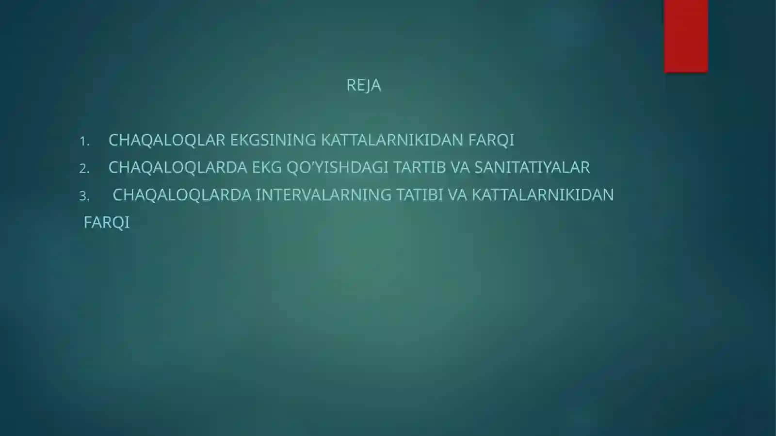 YANGI TUG’ULGAN CHAQALOQLARDA EKG NING O’ZIGA XOS XUSUSIYATLARI 2