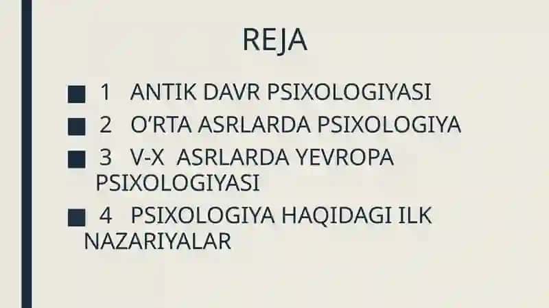 Psixologiyaning dastlabki va o’rta asrlarda rivojlanishi 2