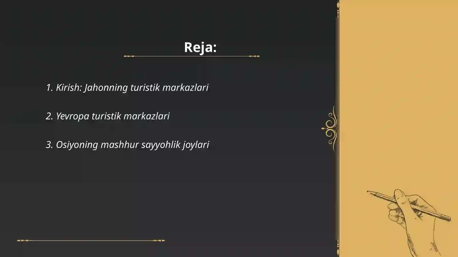 Jahonning Turistik Markazlari Geografiyasi 2