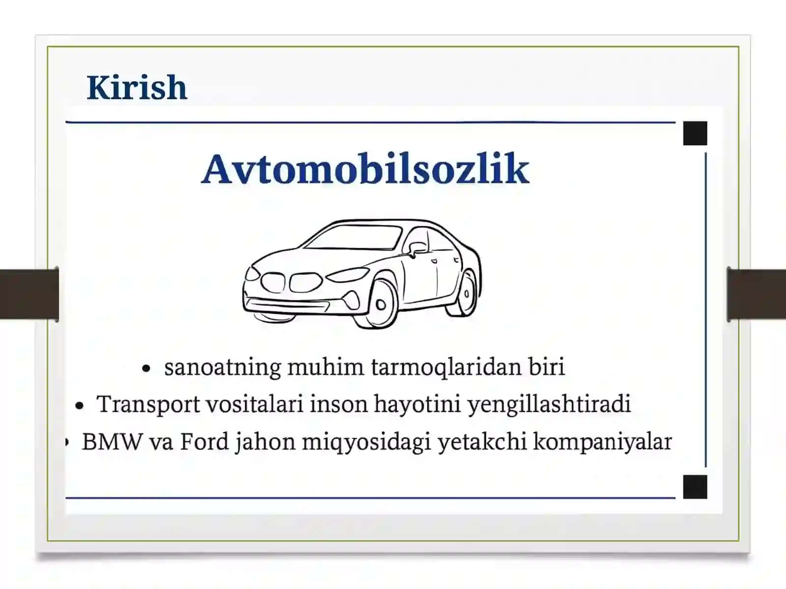 Avtomobilsozlikning tarixiy rivoji 2