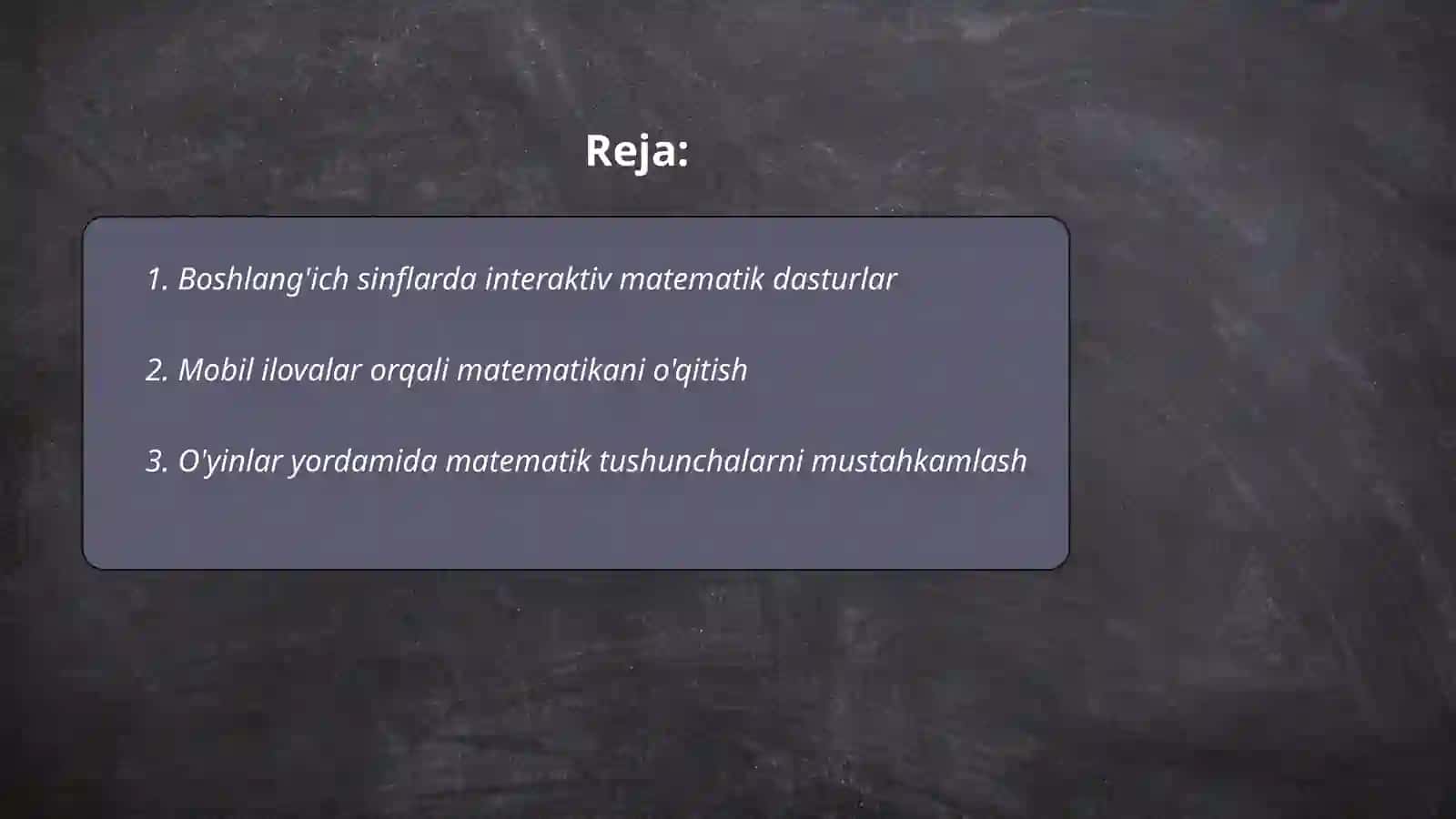 Boshlang'ich sinflarda zamonaviy dasturlar orqali matematikani o'zlashtirish 2