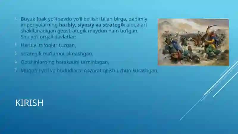 BUYUK IPAK YO‘LI ORQALI HARBIY–STRATEGIK ALOQALAR 2