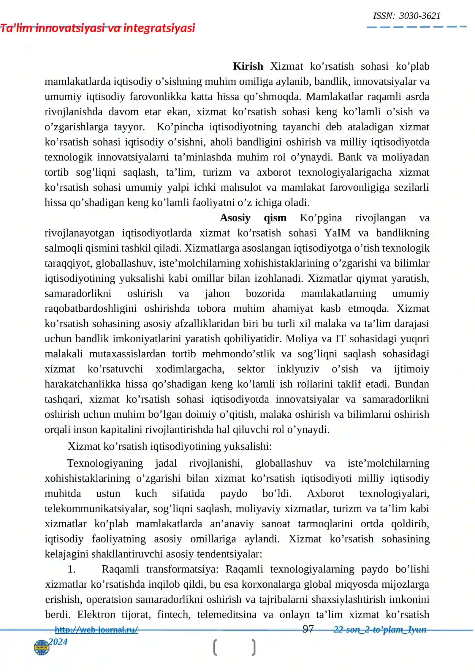 Ta'lim innovatsiyasi va integratsiyasi 2