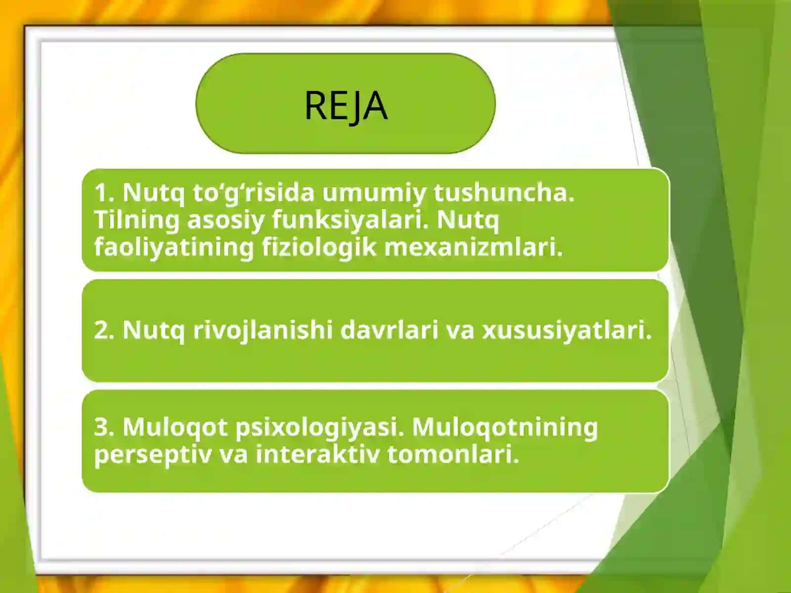 Nutqning psixologik xususiyatlari.Muloqot psixologiyasi 2