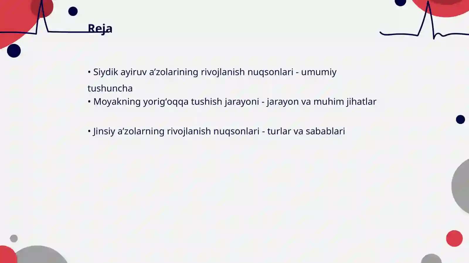 Siydik ayiruv a’zolarining rivojlanish nuqsonlari 2
