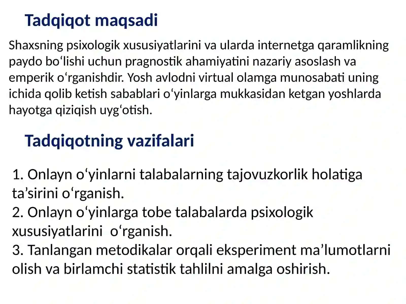 ONLAYN O‘YINLARGA TOBELIKNING PSIXOLOGIK XUSUSIYATLARI 2