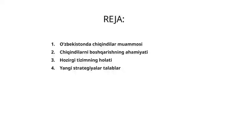 Chiqindilarni boshqarish holati 2