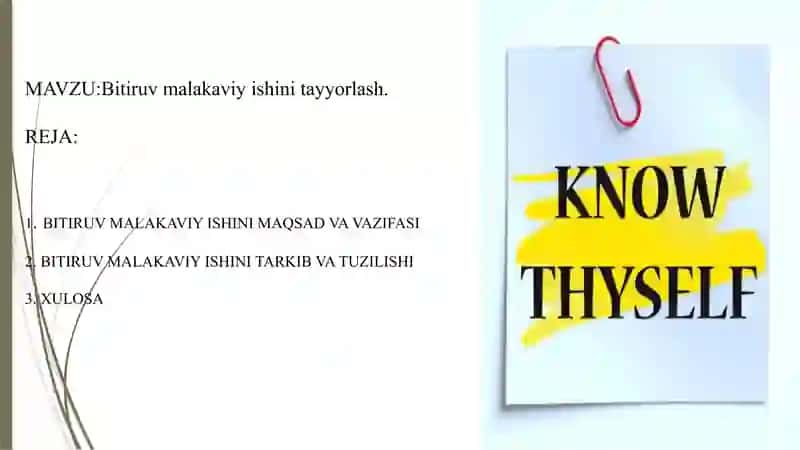 Bitiruv malakaviy ishini tayyorlash 2