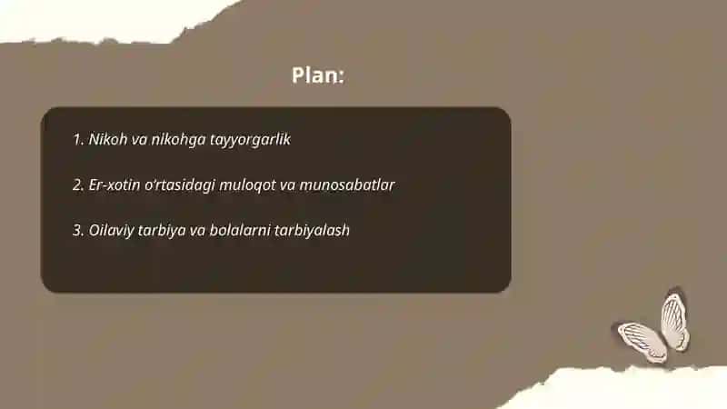 Nikoh va nikohga tayyorgarlik 2