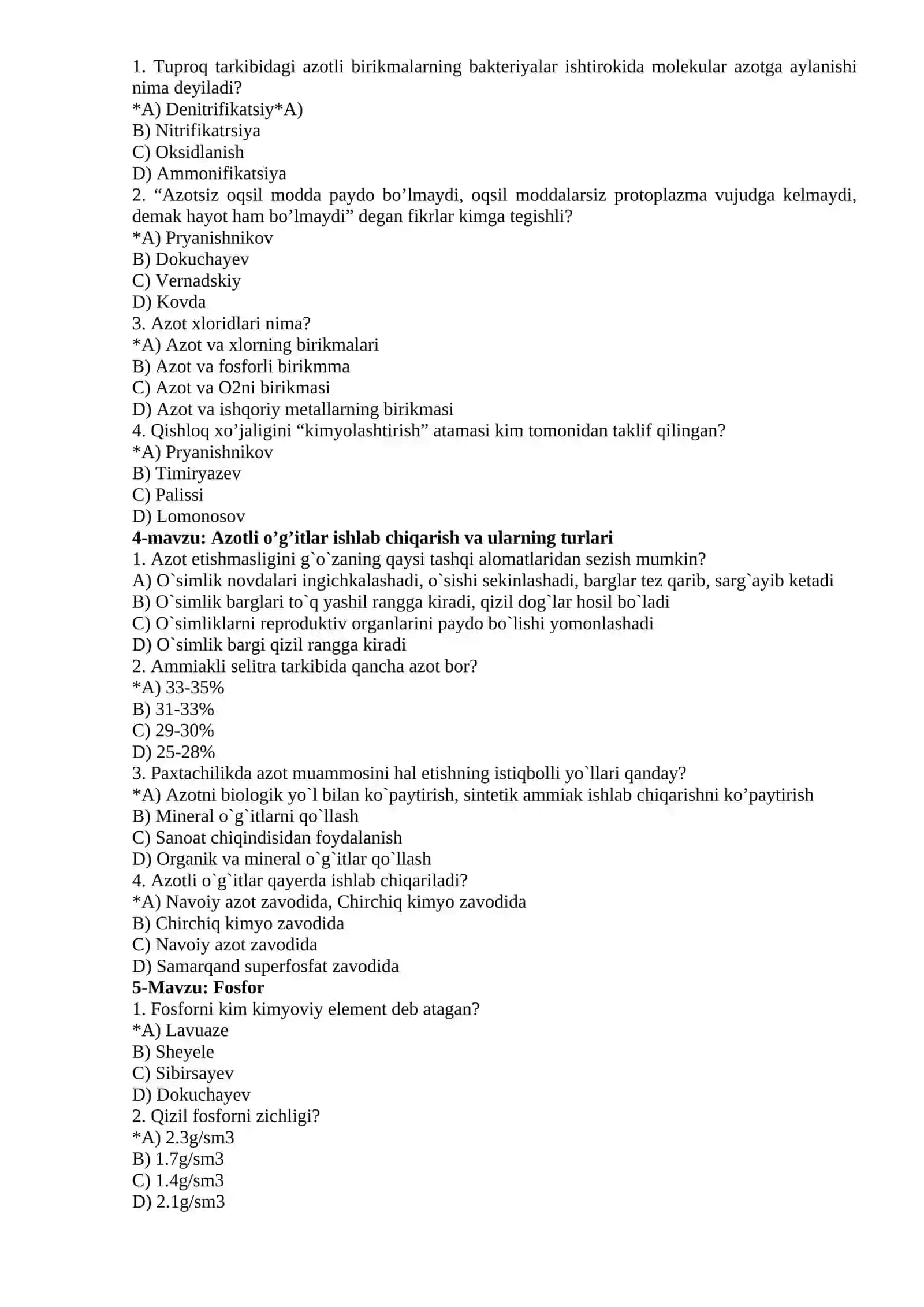 O’simliklar oziqlanishi va o’g’it 2