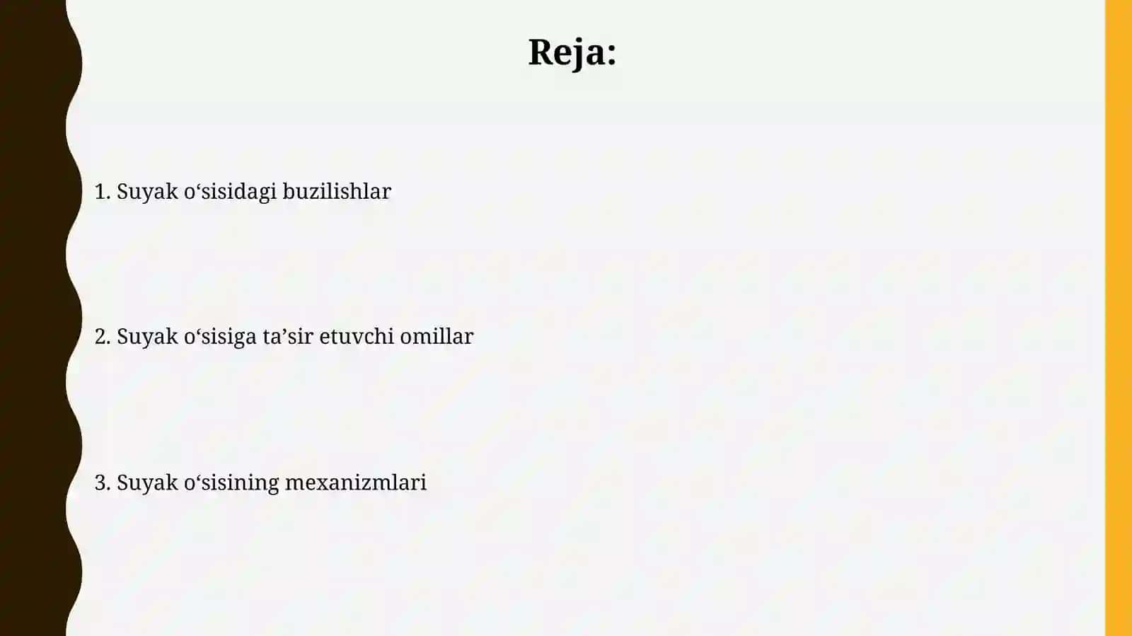 Suyaklarning o'sishi va unga tasir qiluvchi omillar 2