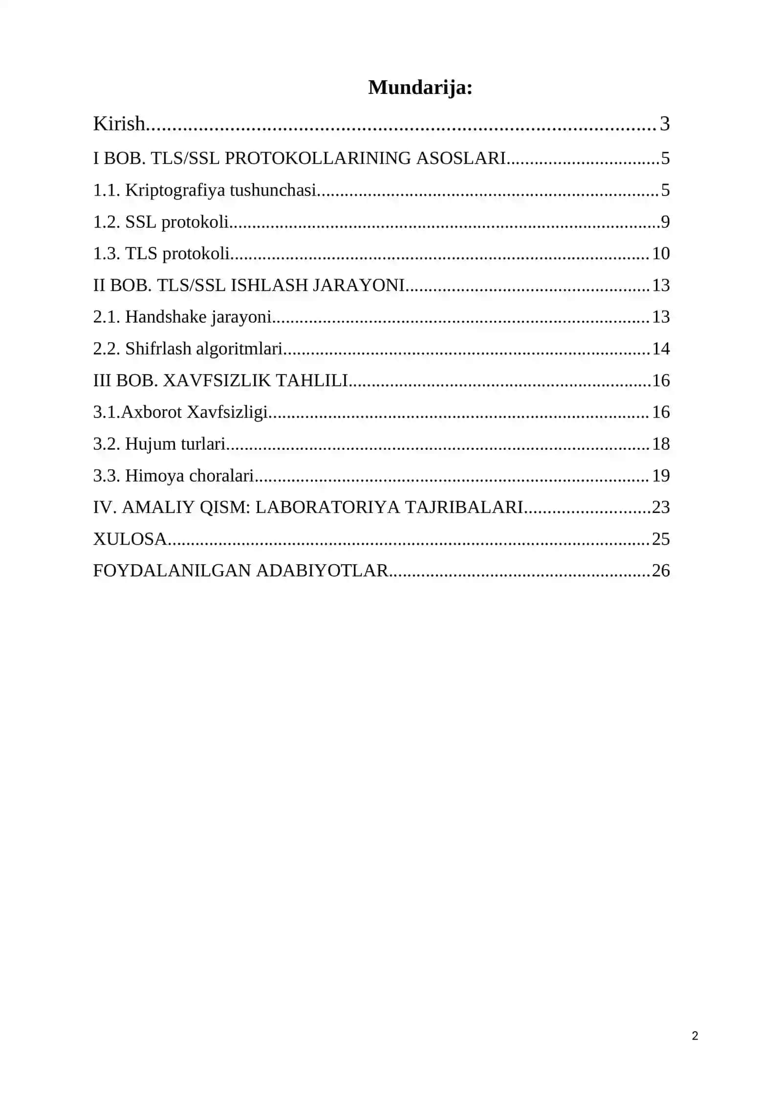 TLS/SSL protokollari evolyutsiyasi va xavfsizlik tahlili 2