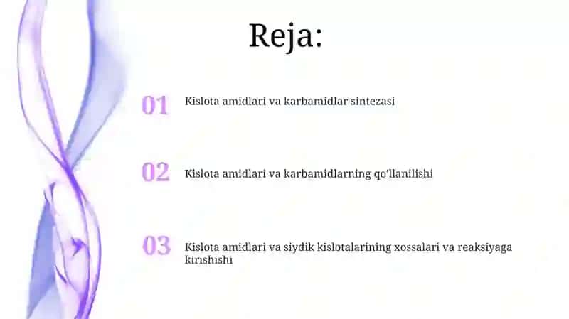 Kislota amidlari va ureyalar 2