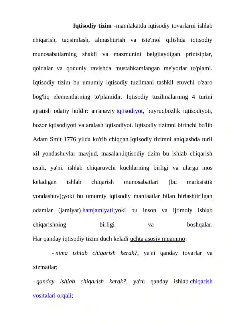Iqtisodiy tizim va uning modellari 2