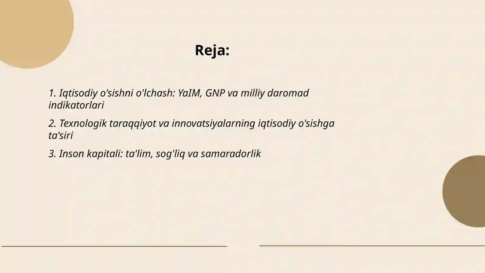 Iqtisodiy o'sish va milliy boylik 2