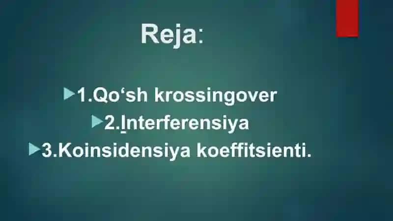 Qo‘sh krossingover 2