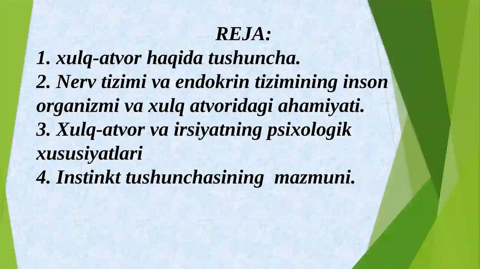 Hulq atvor klassifikatsiyalari 2