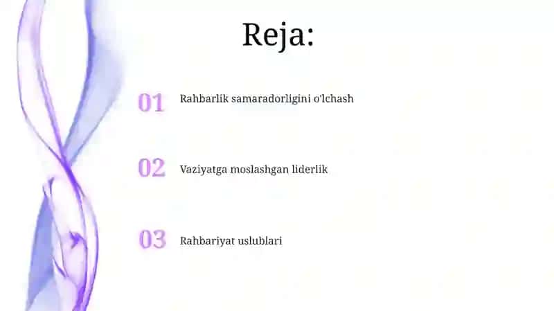 Rahbarlik samaradorligini o'lchash 2