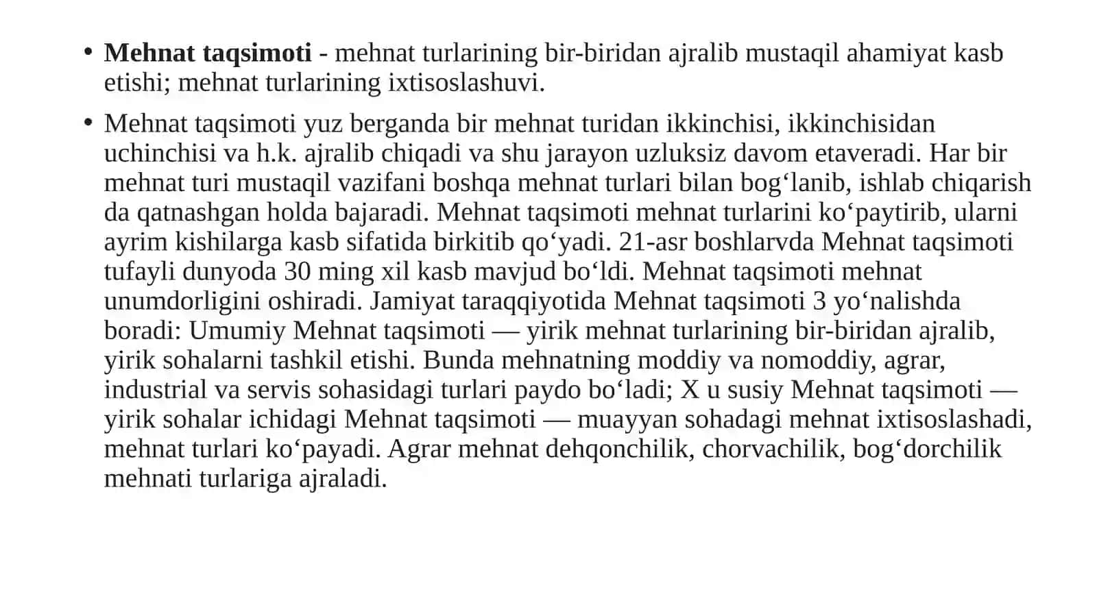 Mehnat sotsiologiyasining predmeti 2